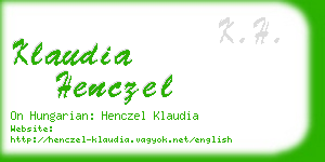 klaudia henczel business card